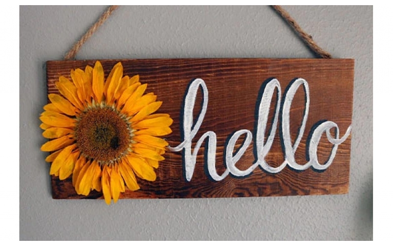 Sunflower Welcome Sign